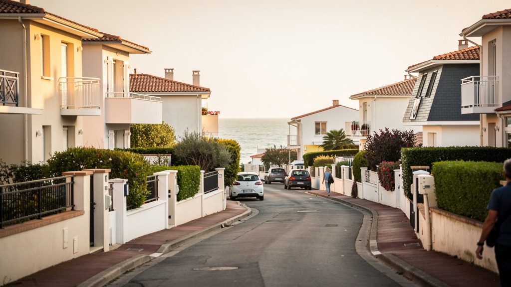 Promenade dans le quartier résidentiel de Pontaillac à Royan
