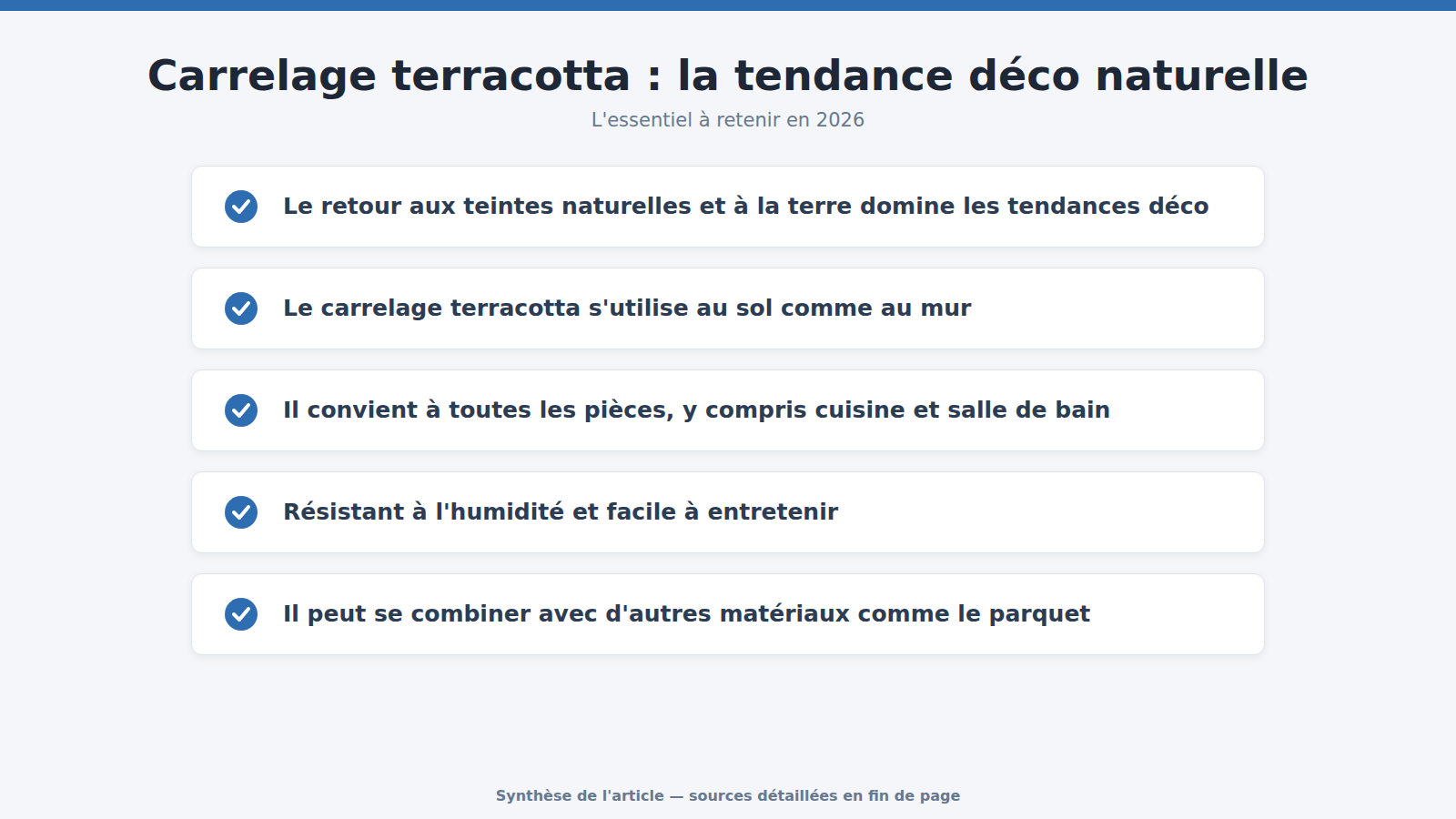 Carrelage terracotta : la tendance déco naturelle : l'essentiel à retenir (2026)