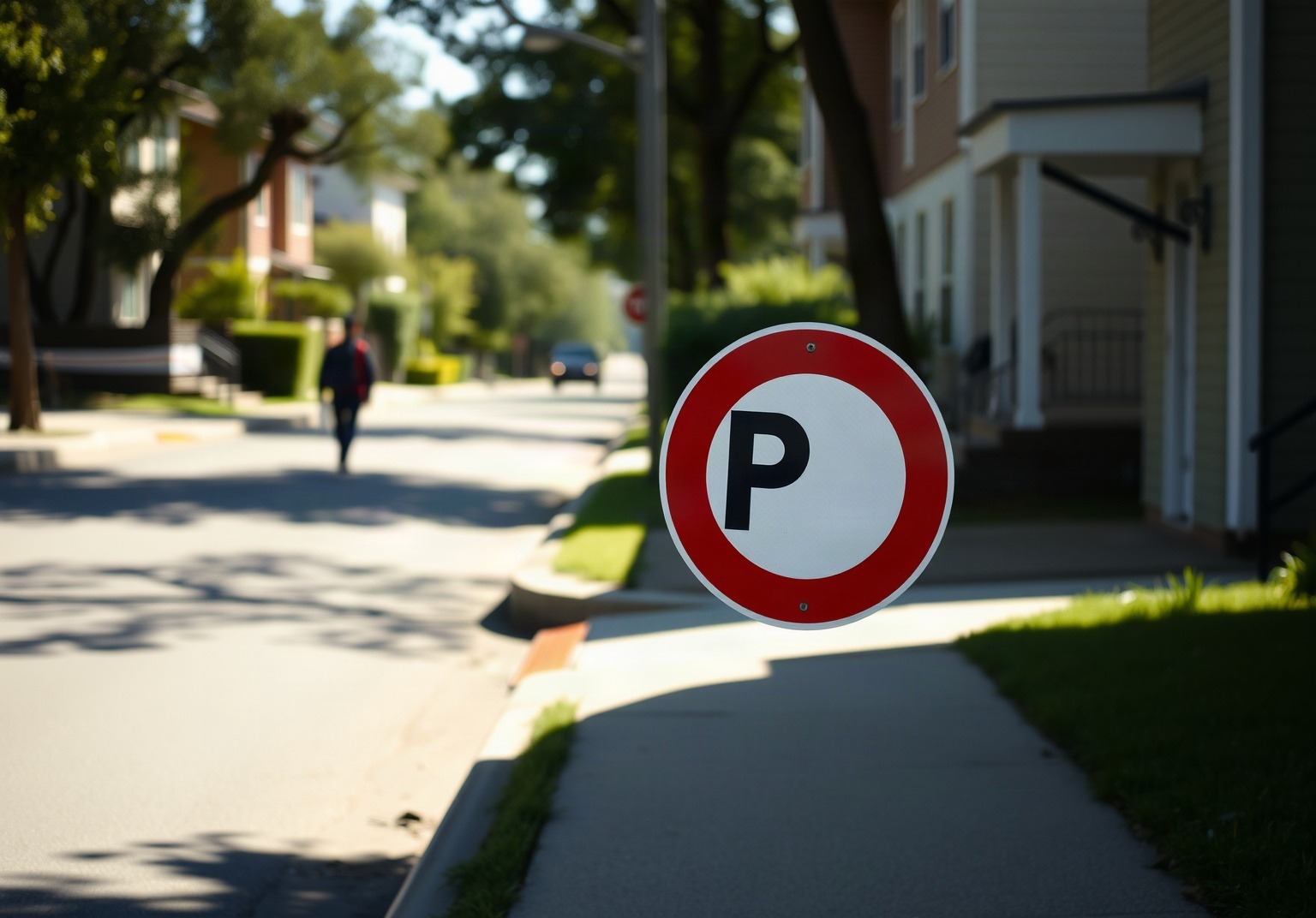 Panneau de stationnement interdit sur trottoir