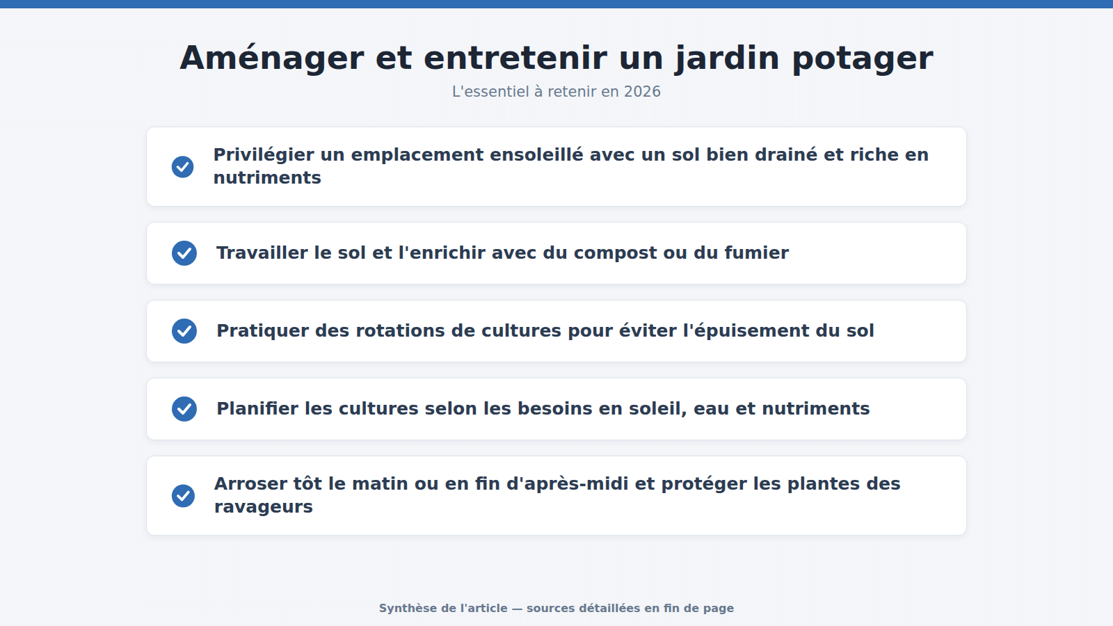 Aménager et entretenir un jardin potager : l'essentiel à retenir (2026)