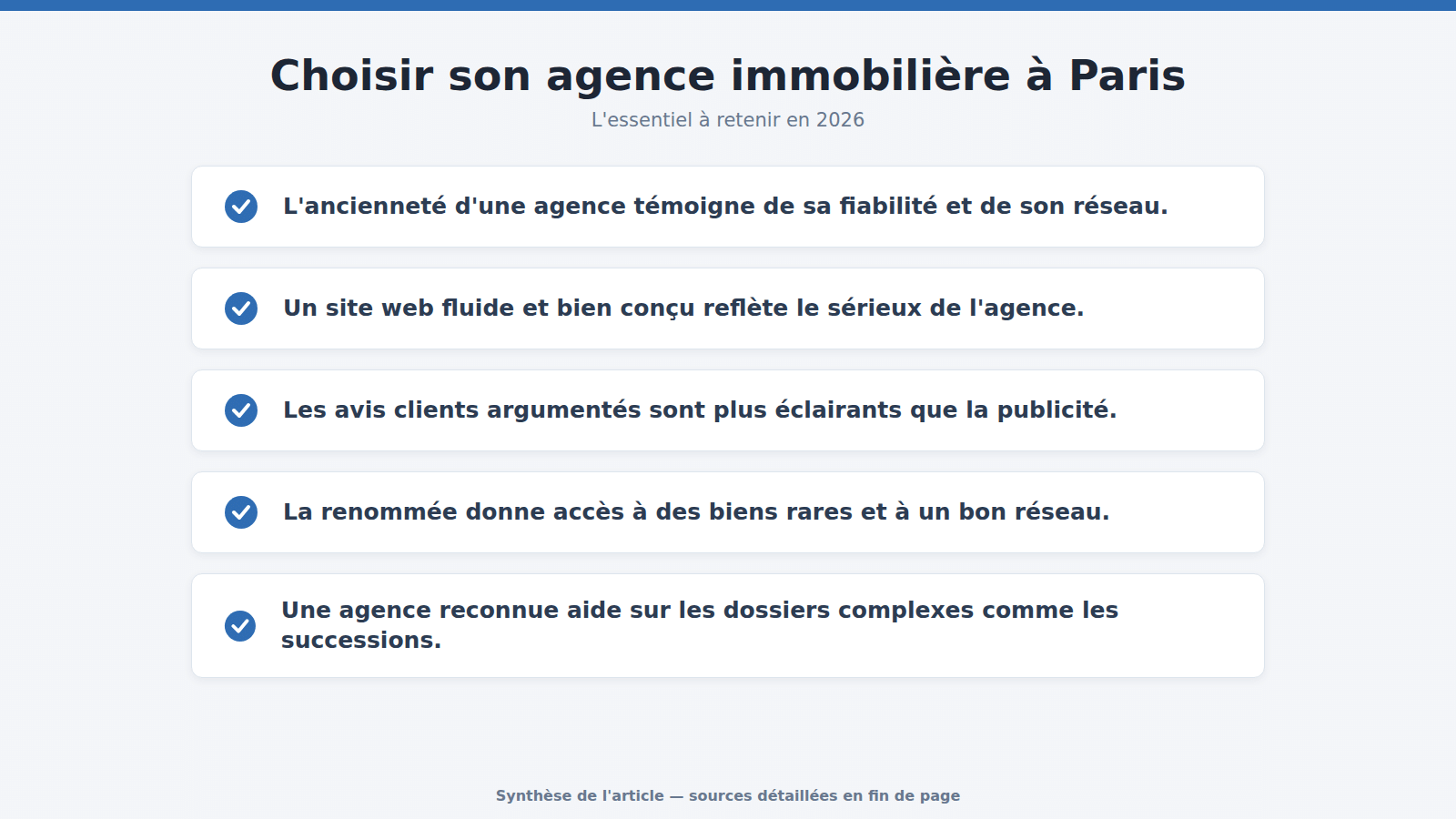 Choisir son agence immobilière à Paris : l'essentiel à retenir (2026)