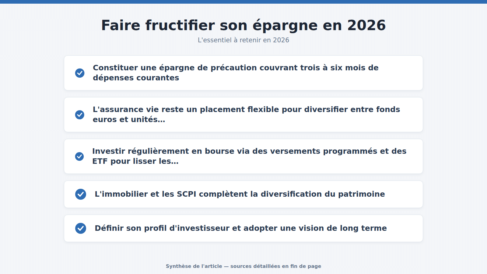 Faire fructifier son épargne en 2026 : l'essentiel à retenir (2026)