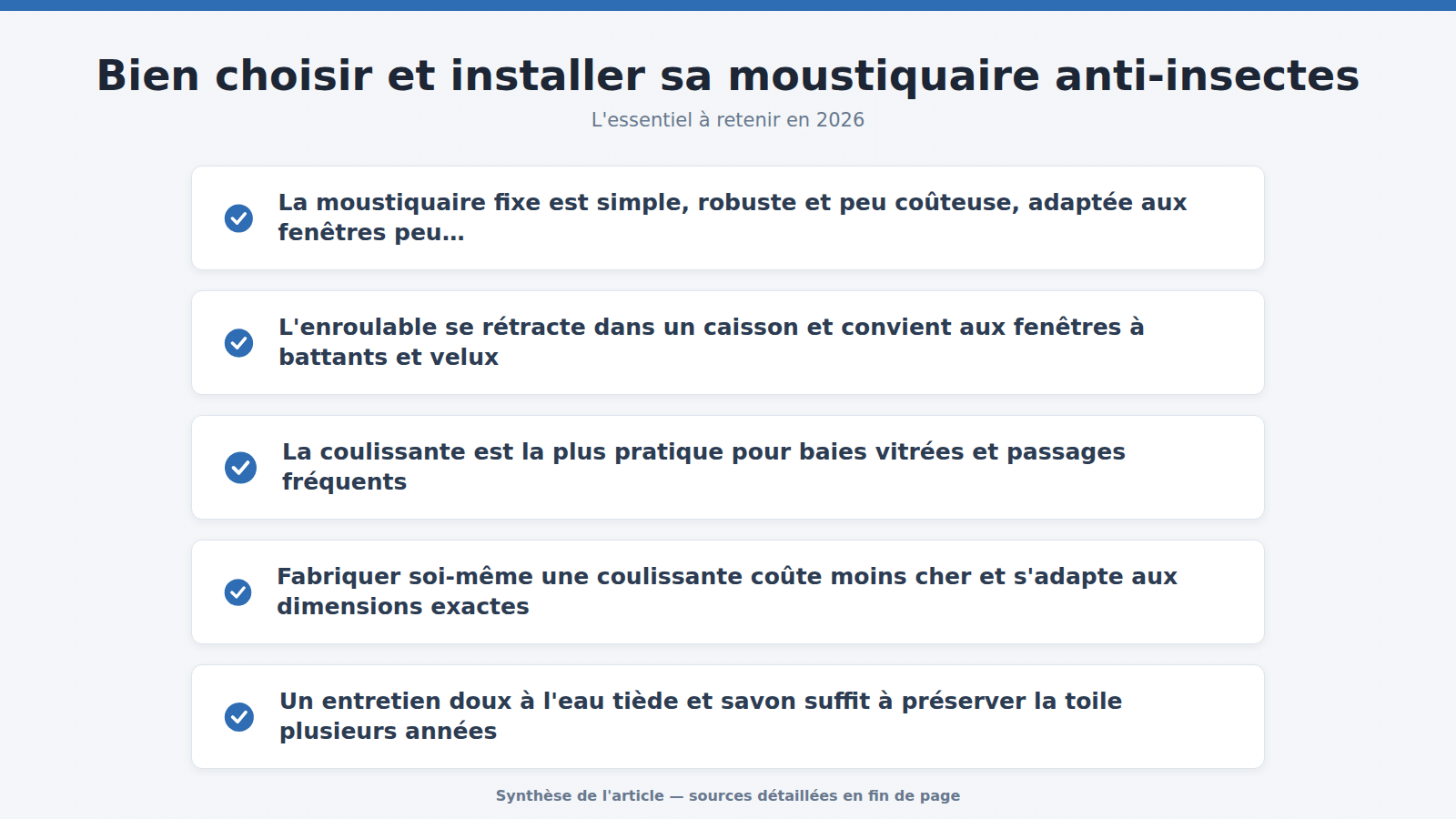 Bien choisir et installer sa moustiquaire anti-insectes : l'essentiel à retenir (2026)