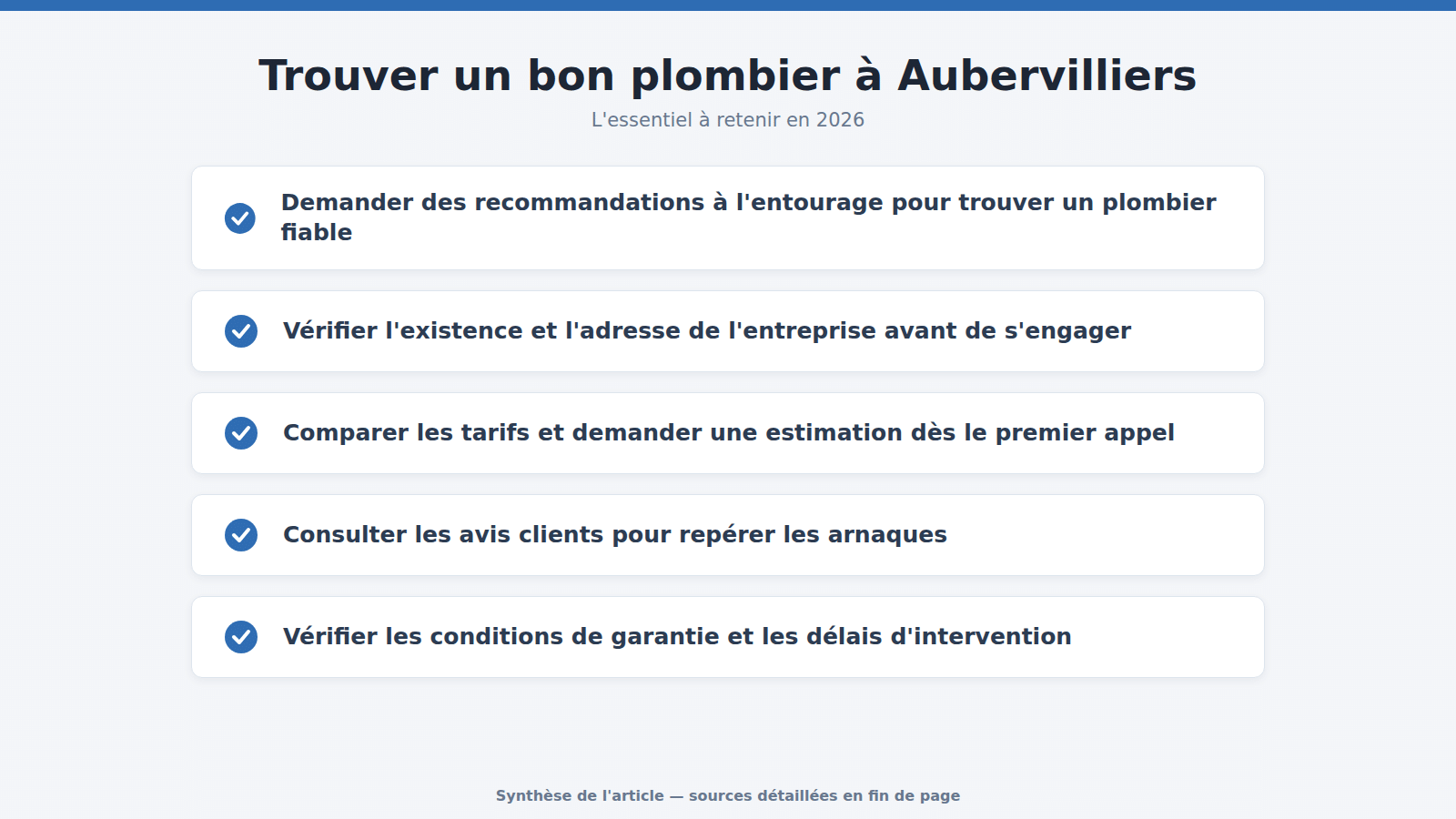 Trouver un bon plombier à Aubervilliers : l'essentiel à retenir (2026)