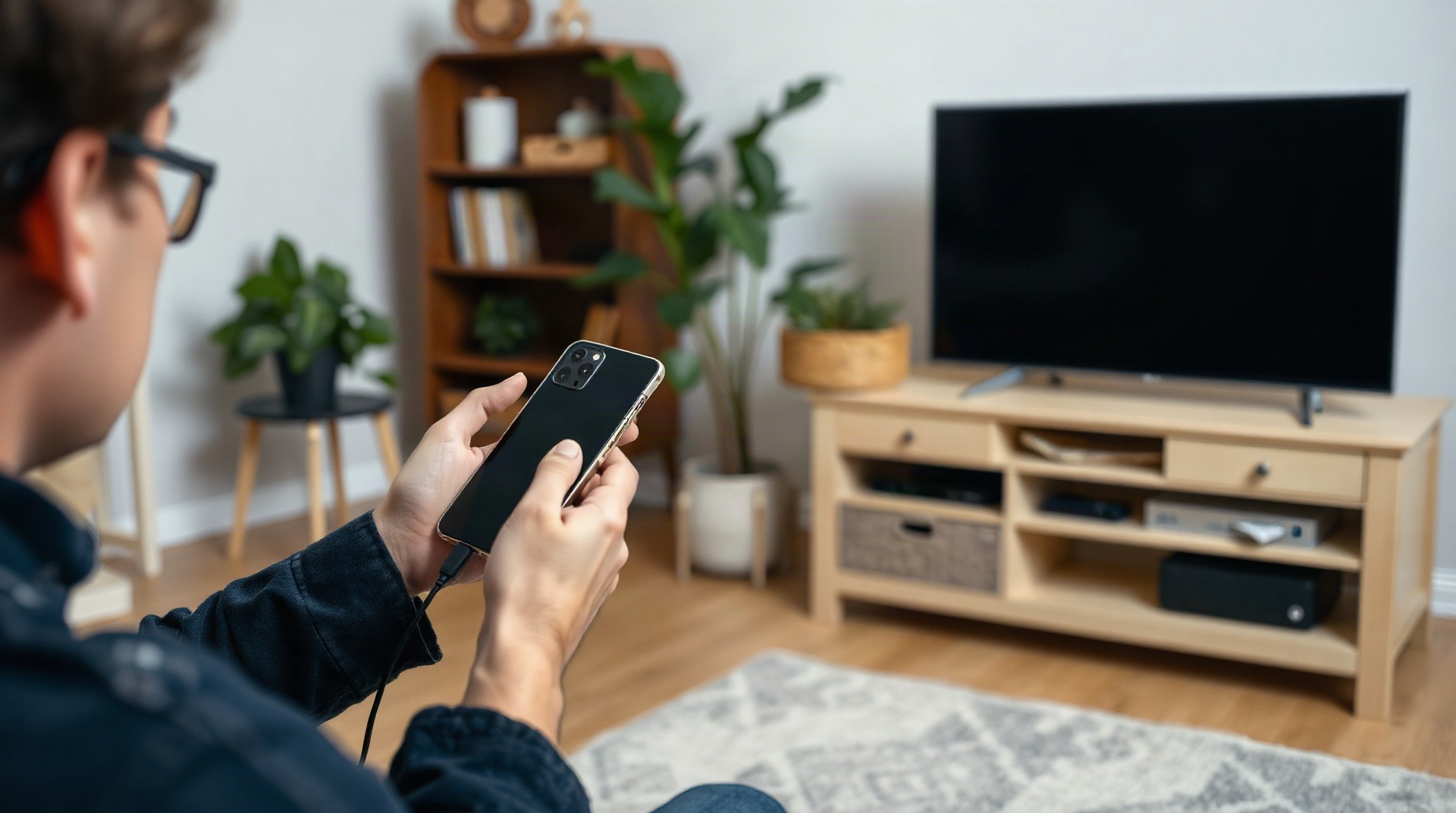 Paramètres réseau WiFi sur un smartphone pour connecter un appareil Chromecast