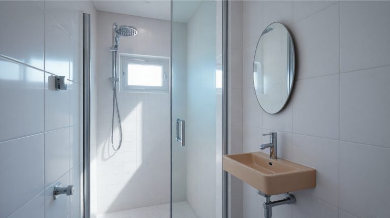 Quelle surface pour une petite salle de bain : le guide complet 2026 Petite salle de bain moderne avec douche à l'italienne
